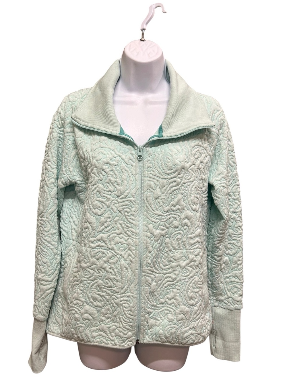 Merrell Select Wick Full Zip Embossed Fleece Jacket Size M High Low